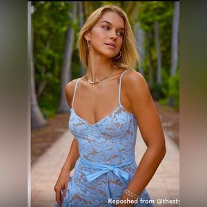 V. Chapman The Candice Dress in Cashmere Blue Size 2 NWT